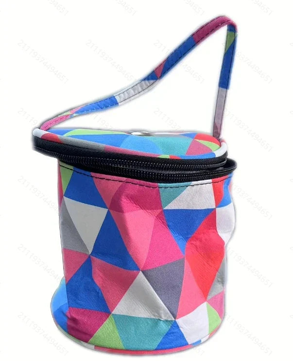 Maliben | Wollina Yarn Bag | Cylindrical Wool Pouch Made Of Polyester | Compact & Portable | For Crochet & Knitting Accessories