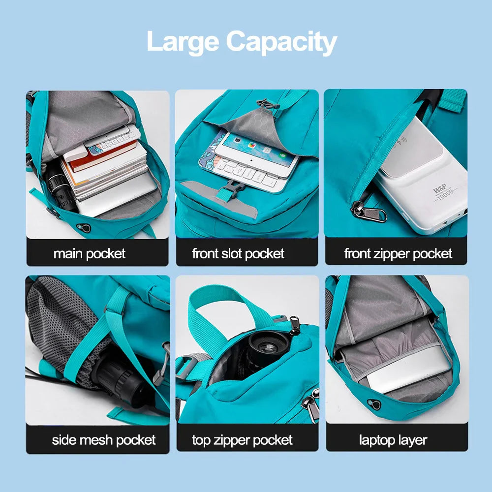 Maliben | Travel Backpack Trekvault 40 | 40 L Outdoor Backpack With Rain Cover | For Hiking, Traveling & Everyday Use | 31 × 20 × 52 Cm