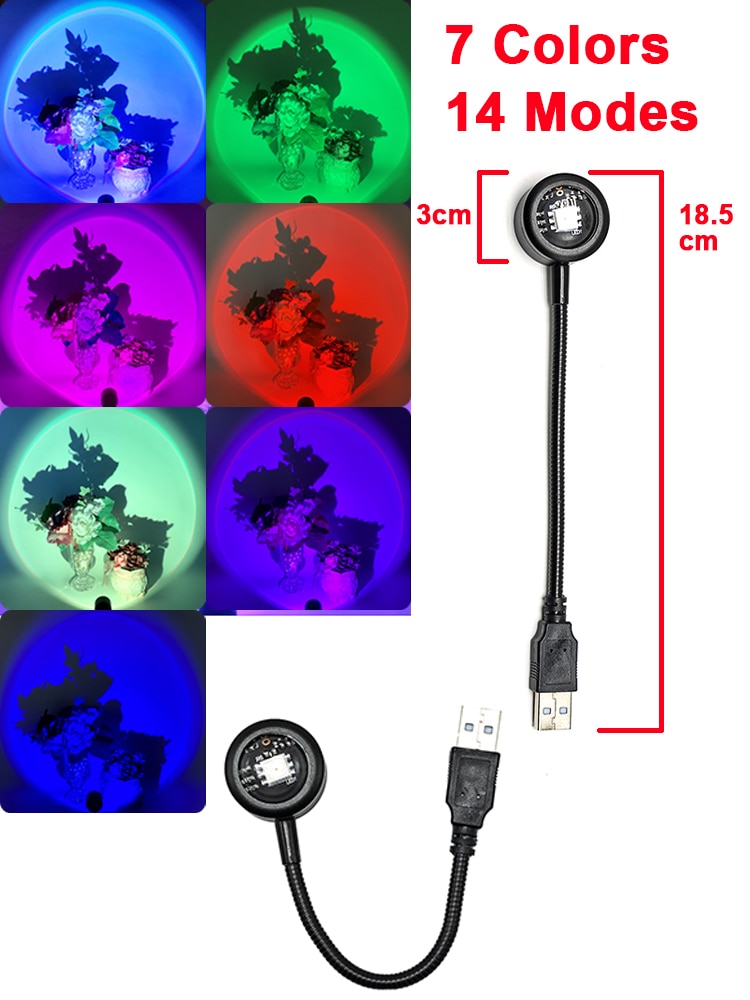 Maliben | Mini Usb Sunset Night Lamp
