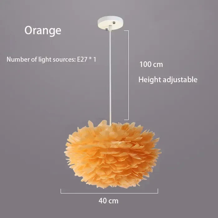 Maliben | Scandinavian Feathers Pendant Lamp With Modern Led