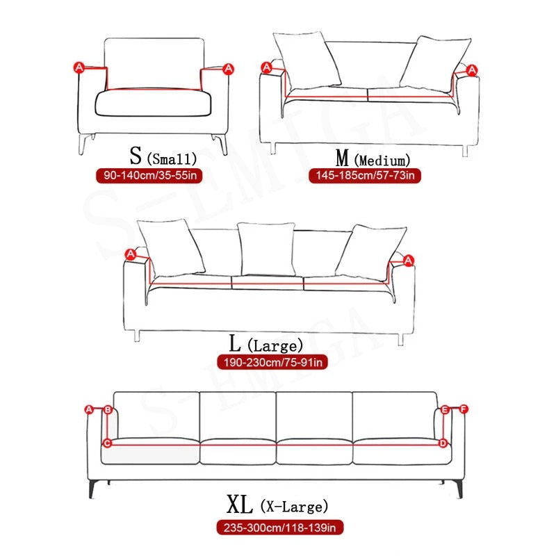 Maliben | Modern Non-slip Colorful Elastic Sofa Cover