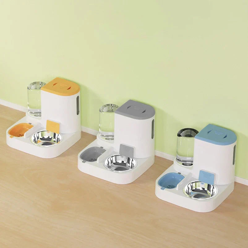 Maliben | Feedipet Food & Water Dispenser For Cats & Dogs | Automatic Refill | 2-In-1 Bowl Set