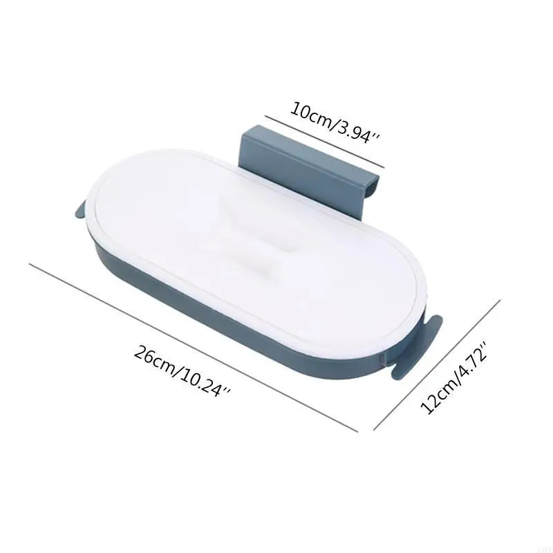 Maliben | Trash Bag Holder Cleanuvo Clipbin | With Lid & Ring Holder | For Hanging On Cabinet Doors | Reusable & Washable