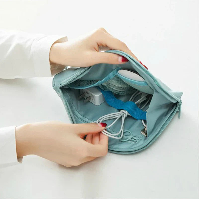 Maliben | Tech Bag Cable Bag Waterproof | Electronics Organizer For Travel | Compact & Durable | Nylon 23x15cm