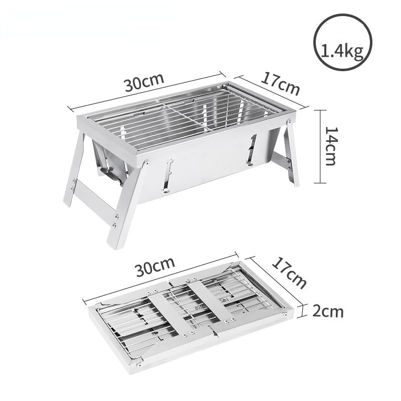 Maliben | Ultimate Camping Style Stainless Steel Foldable Grill