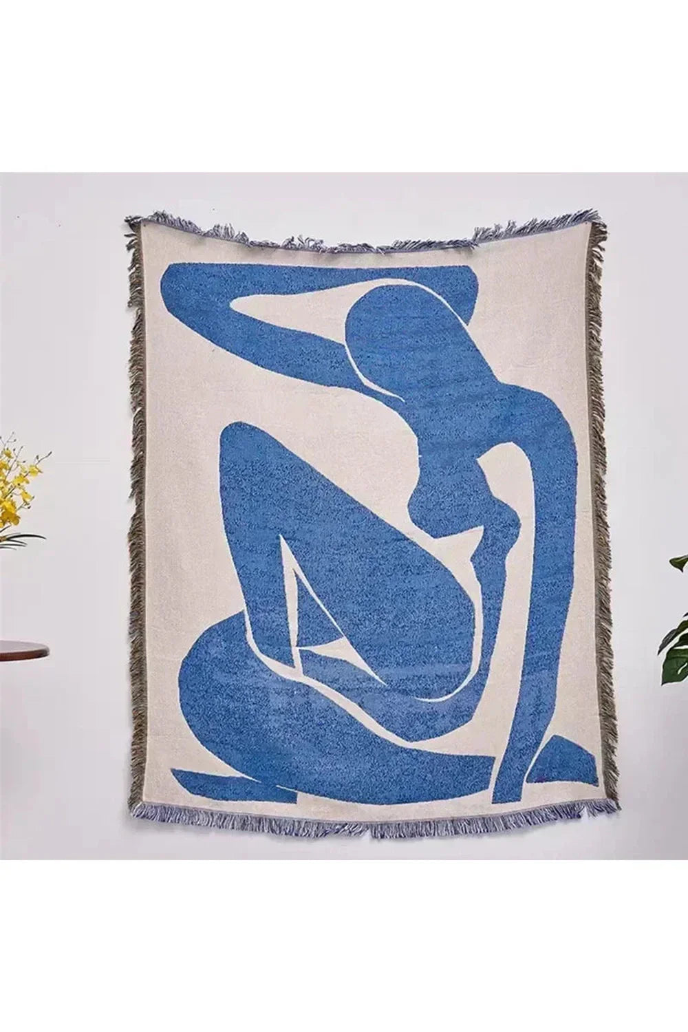 Abstract Blue Muse Blanket — Maliben home decor
