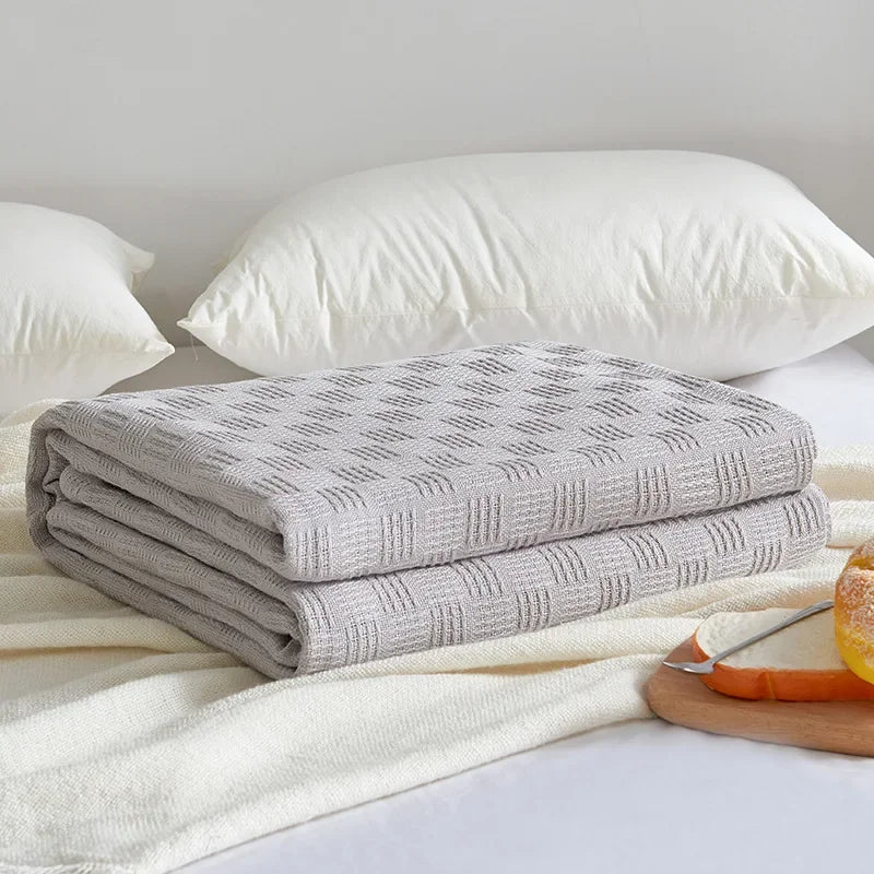 Maliben | Cotton Gauze Blanket Aurelina | 100% Cotton | Breathable & Skin-Friendly | Perfect For Sofa, Bed & Office