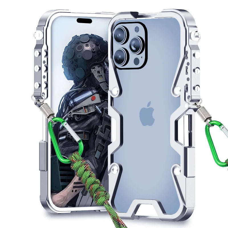 Maliben | Tactical Grip Shockproof Alloy Frame Iphone Case