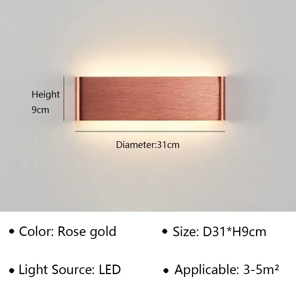 Maliben | Lumiera Modern Led Wall Lamp | Stylish Design | Warm White Light For Bedroom, Hallway & Bathroom