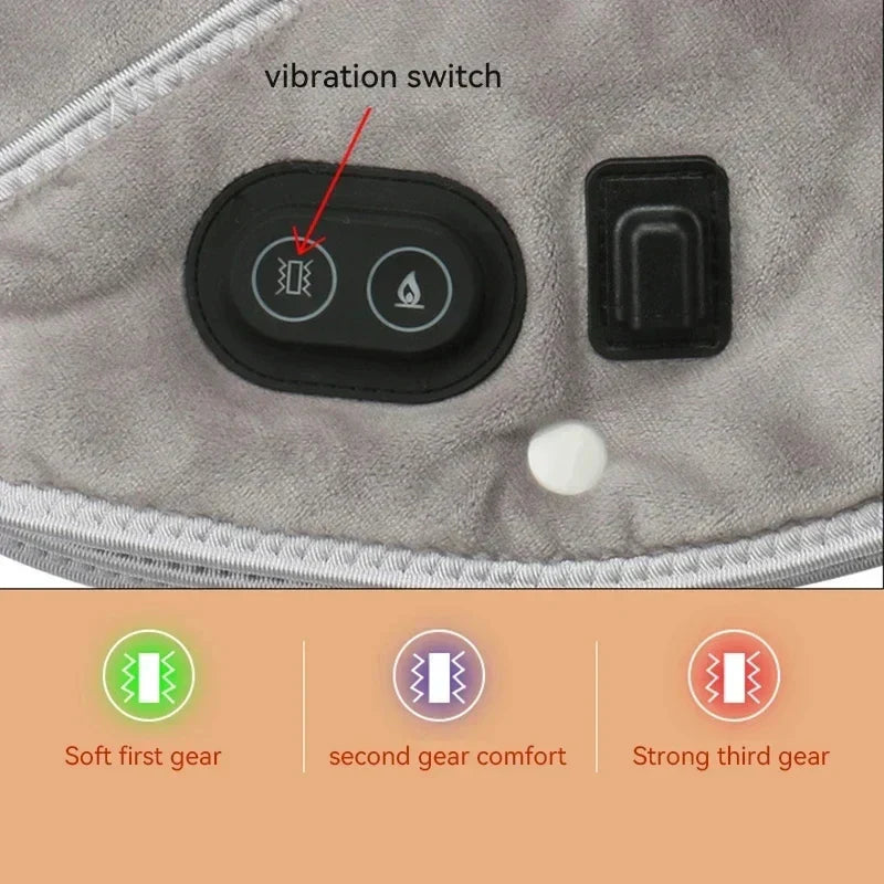 Maliben | Warm Neck And Shoulder Massager Usb Heating Cushion With Vibration