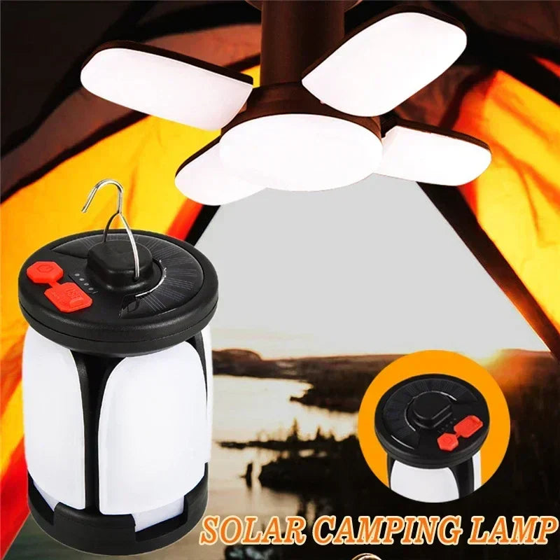 Maliben | Lumalite Solar Camping Lamp | Usb & Solar Charging | 6 Light Modes | Foldable & Power Bank – 1000 Lumen