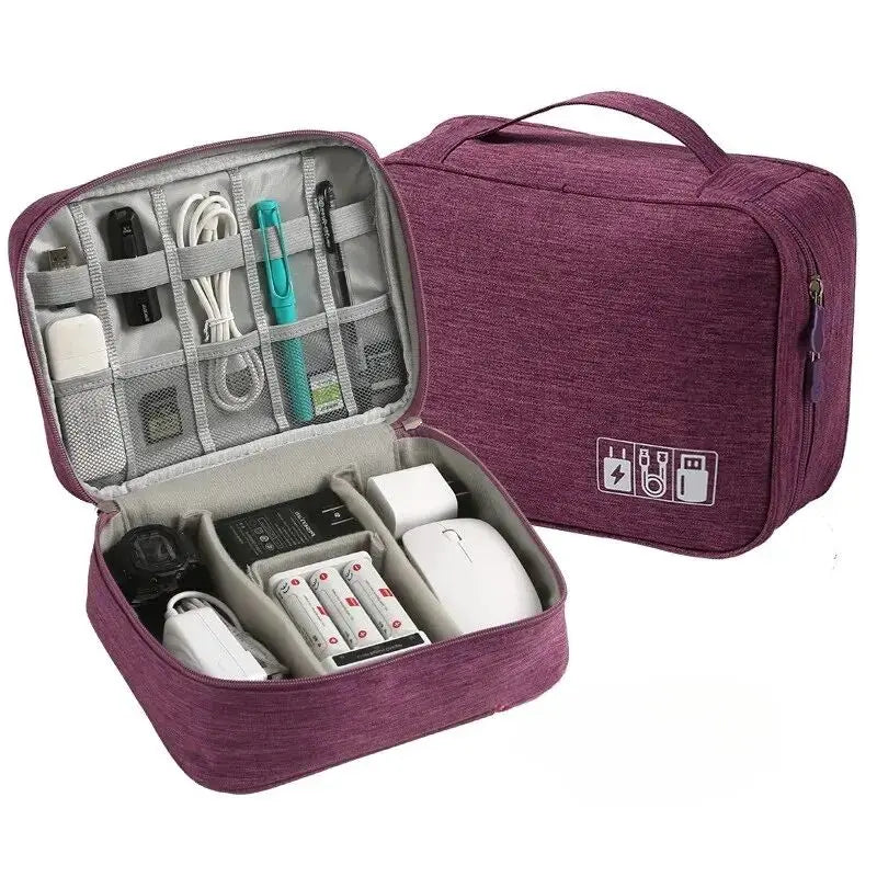 Maliben | Orgazip Tech Organizer | Large Cable Bag For Travel | Waterproof & Multifunctional | For Power Banks, Cables & Accessories