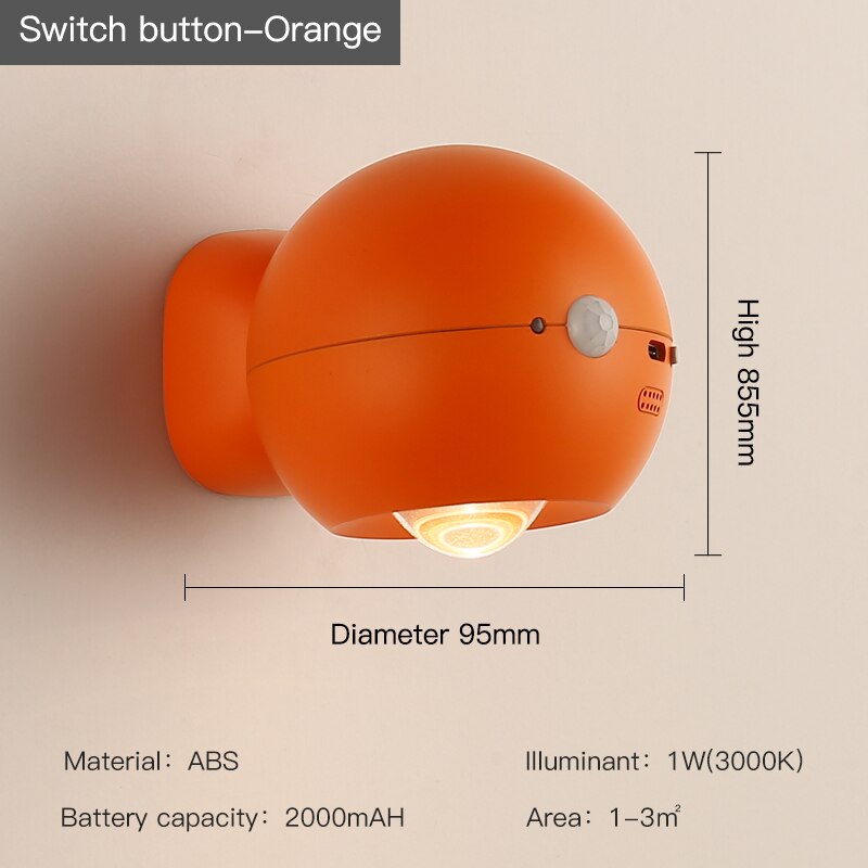 Maliben | Eye Project Motion Sensor Rechargeable Wall Lamp