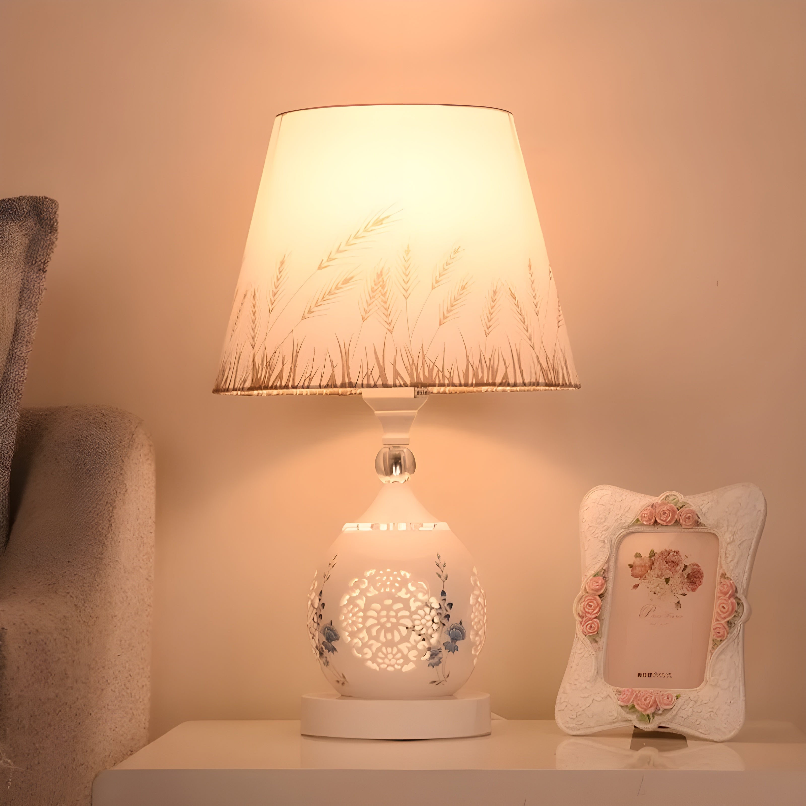 Maliben | Lustrelia Crystal Optic Table Lamp | Led Lighting & Touch Function | Elegant Play Of Light | 220v | Plastic