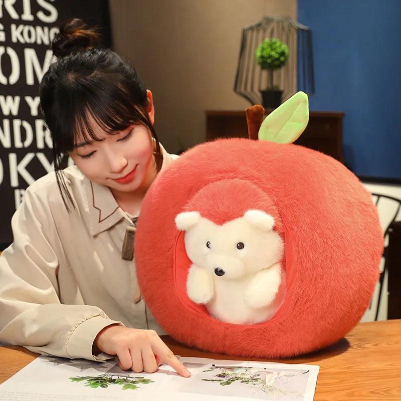 Maliben | Apple House Hedgehog Hide And Seek Plush Toy