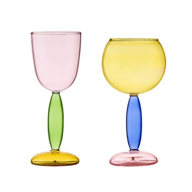 Maliben | Borosilicate 3-Color Glassware - Wine Glass