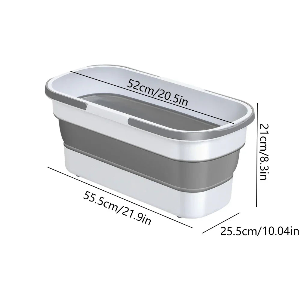Maliben | Foldora Foldable Rectangular Wash Basin | Portable Bucket With Large Capacity | For Camping, Household & Travel