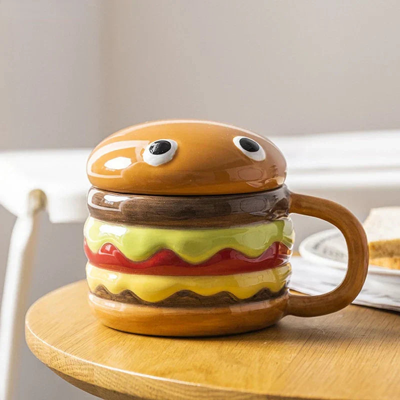 Maliben | Yummy Hamburger-Shaped Ceramic Hamburger Mug