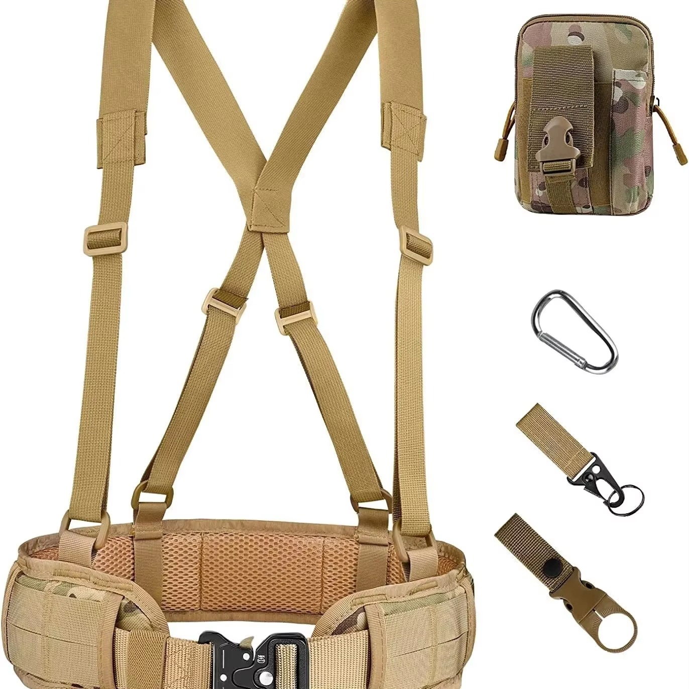 Maliben Tactical Quick-Release Belt — Nylon, Metal Buckle