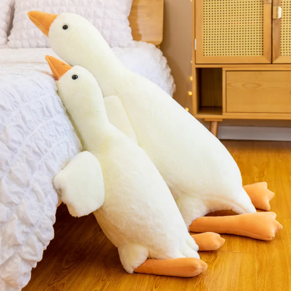 Maliben | White Goose Cushion | Soft And Cozy - Plush Toy