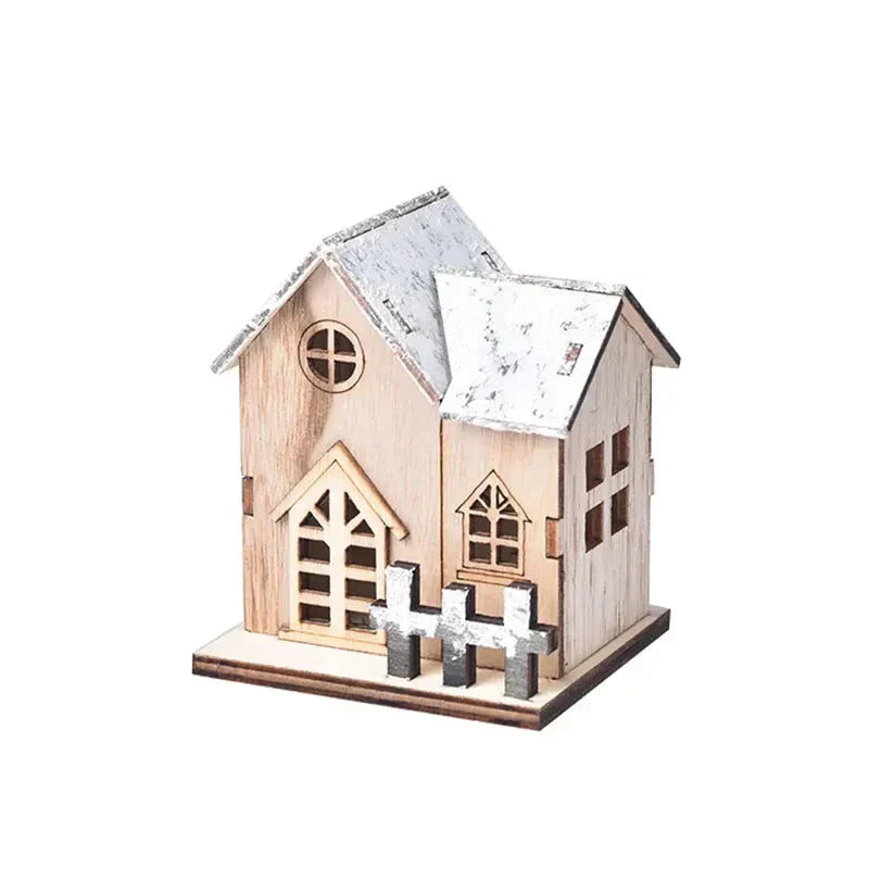 MAliben | Frostglitter Christmas Lanterns - Enchanting House-Shaped Christmas Decoration For a Magical Atmosphere