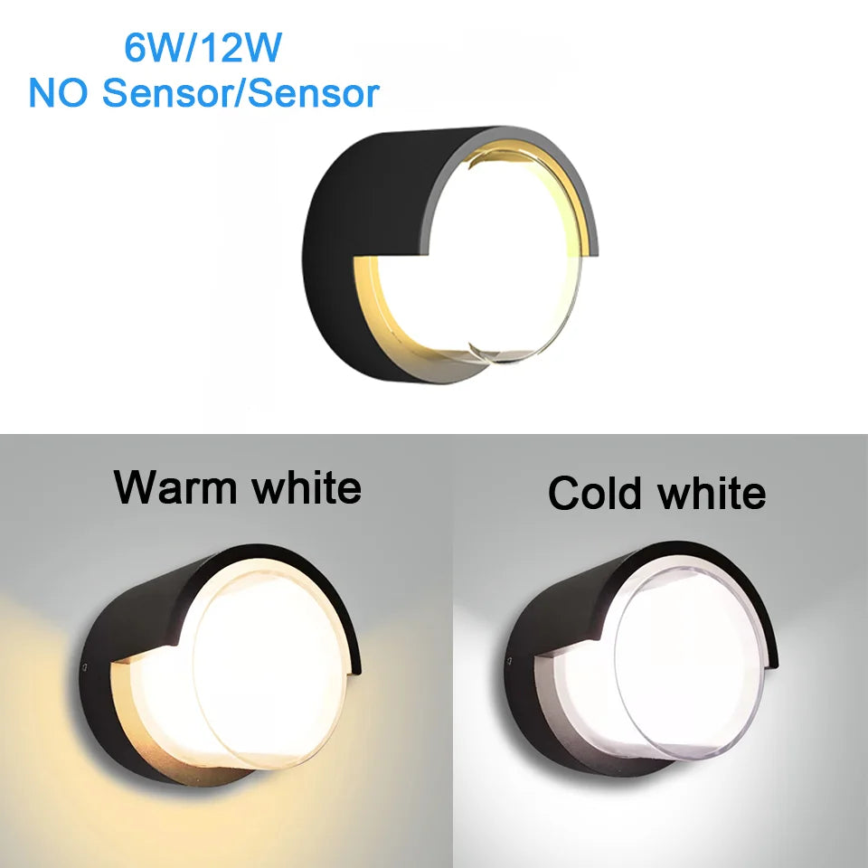 Maliben | Led Wall Light Lumoguard | With Radar Motion Sensor | 6w/12w | Warm & Cold White | Ip66 Waterproof