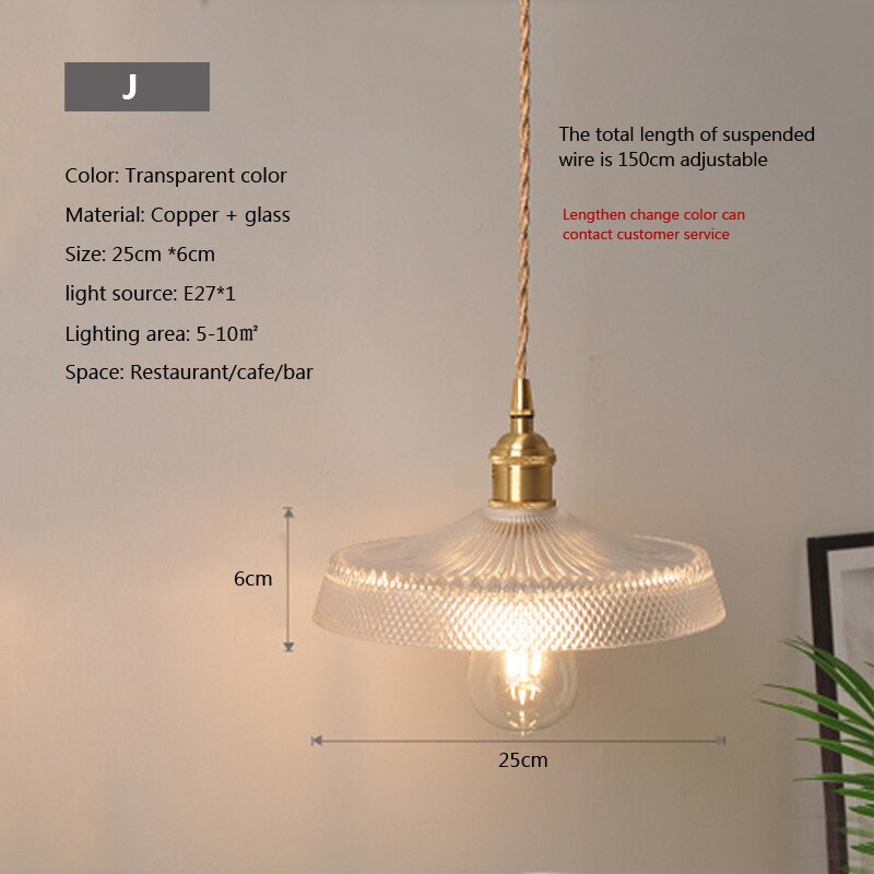Maliben | Nordic Brilliance Transparent Glass Pendant Lamp