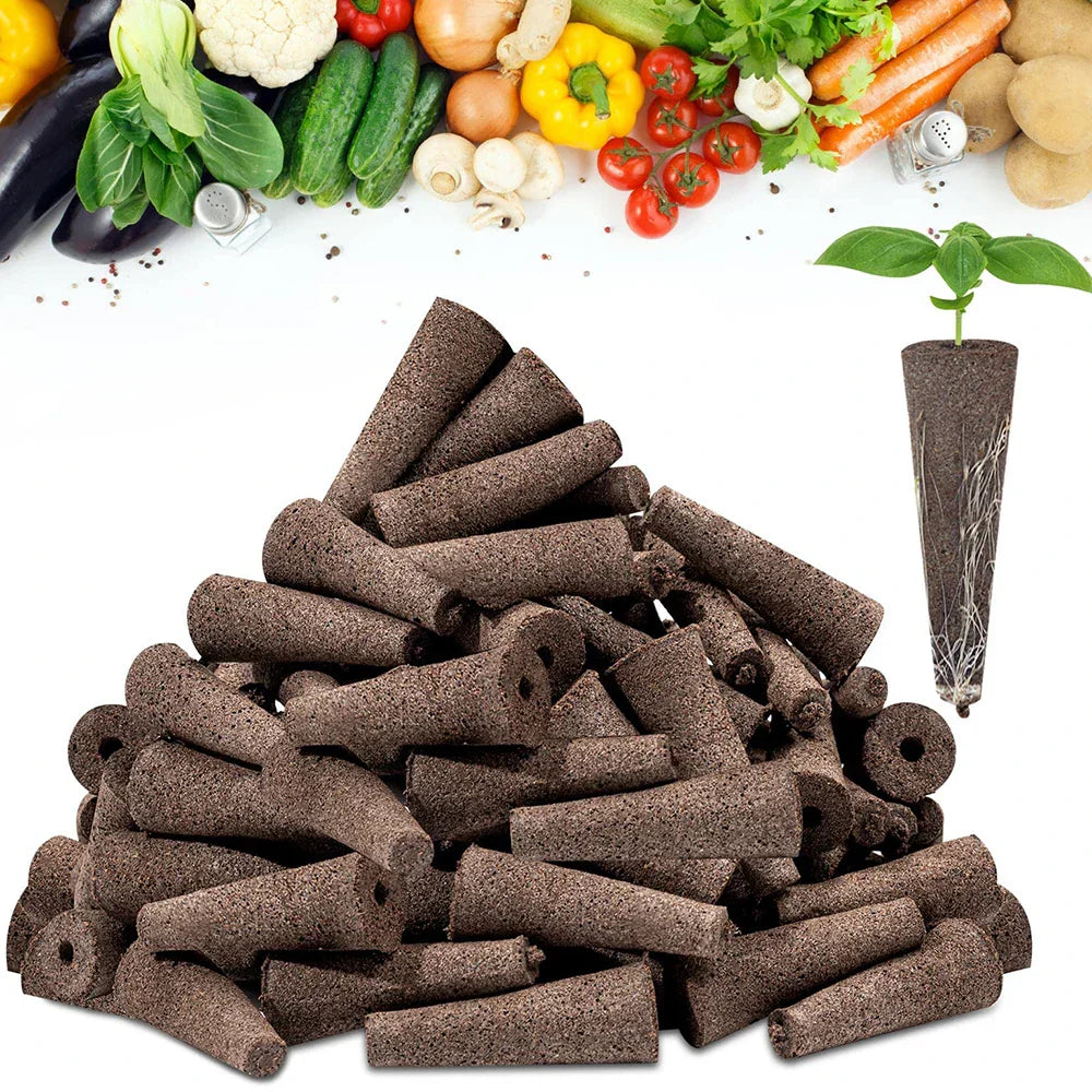 Maliben | Wurzelwunder Planting Sponges 50 Pieces | Replacement Growth Sponges For Hydroponics & Soil | For Herbs, Vegetables & Flowers