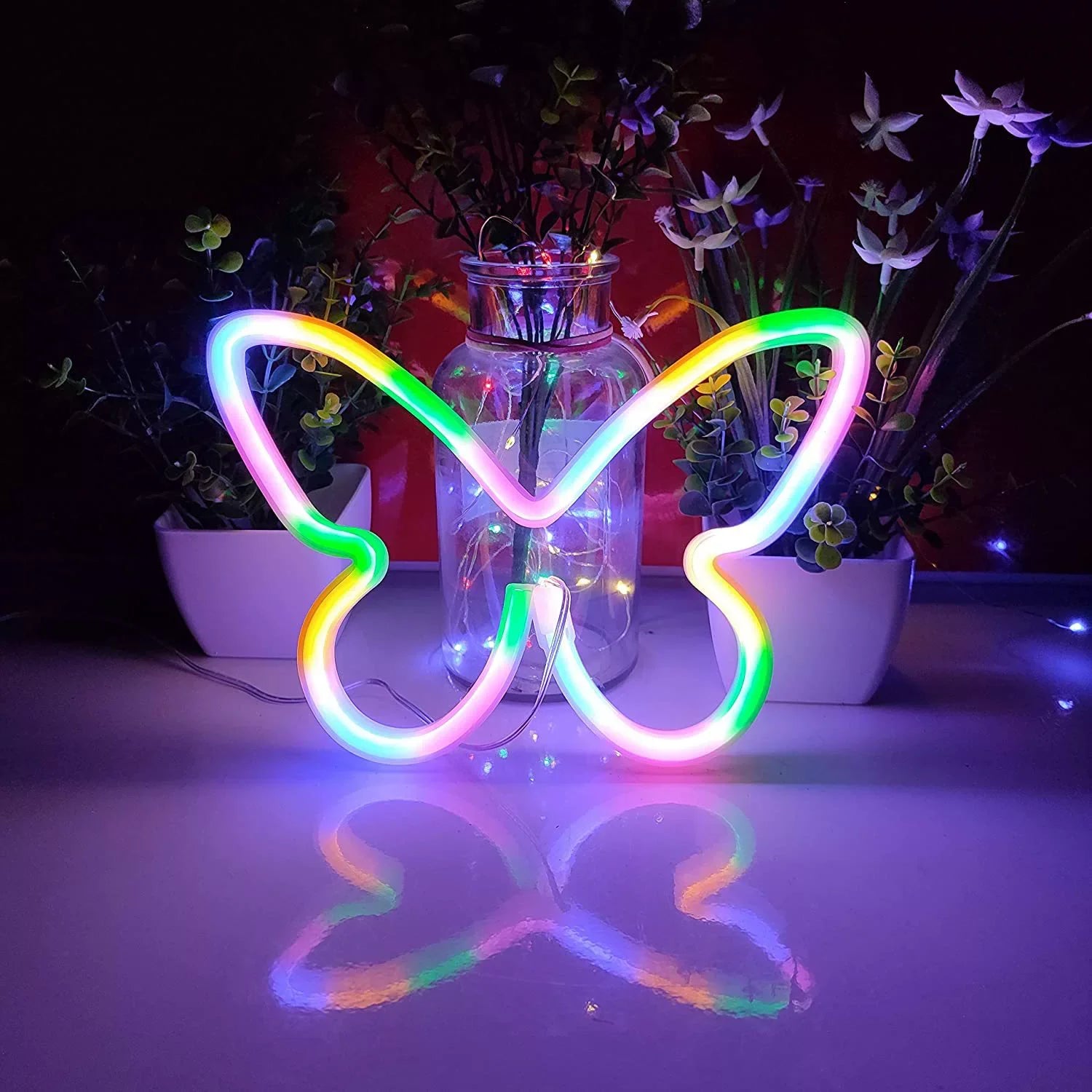 Led Butterfly Neon Wall Light