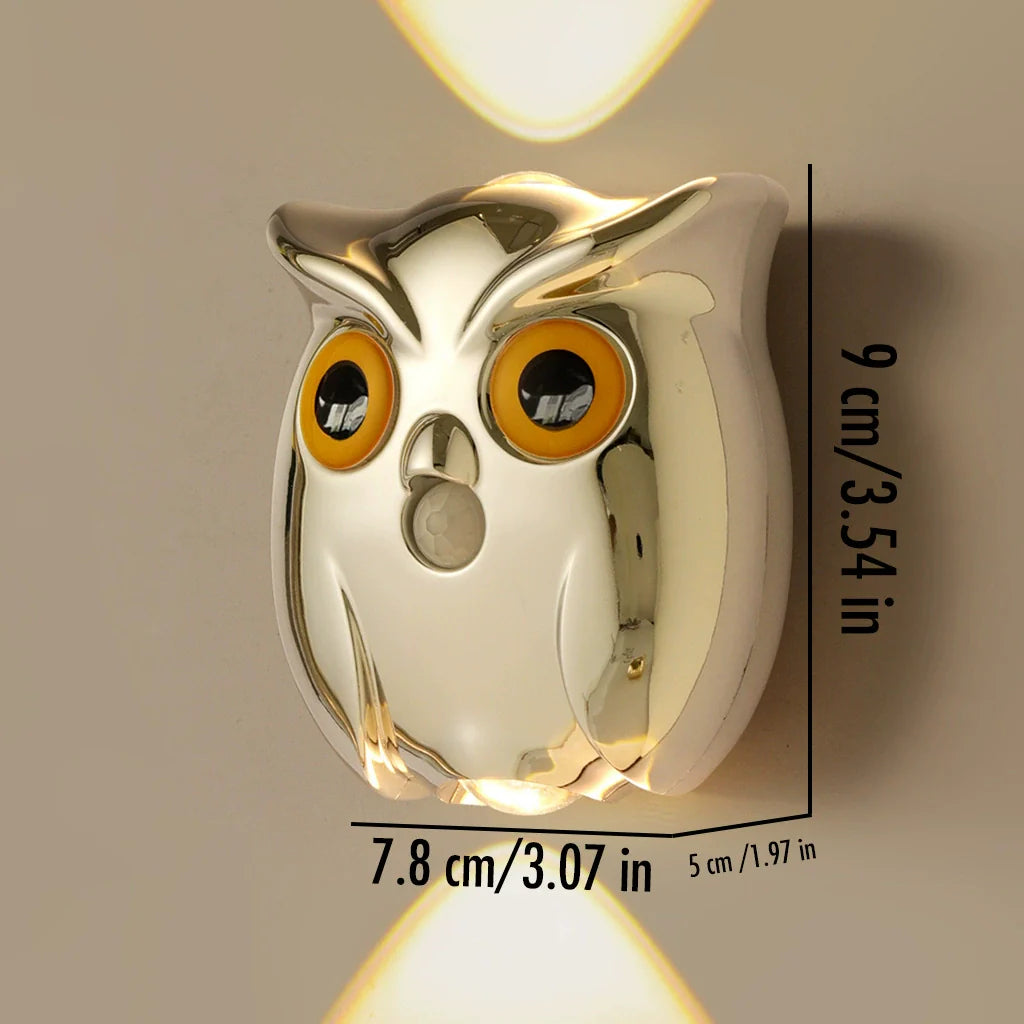 Patented Owl Wall Lamp Night Light Motion-Sensing Magnetic Dimmable