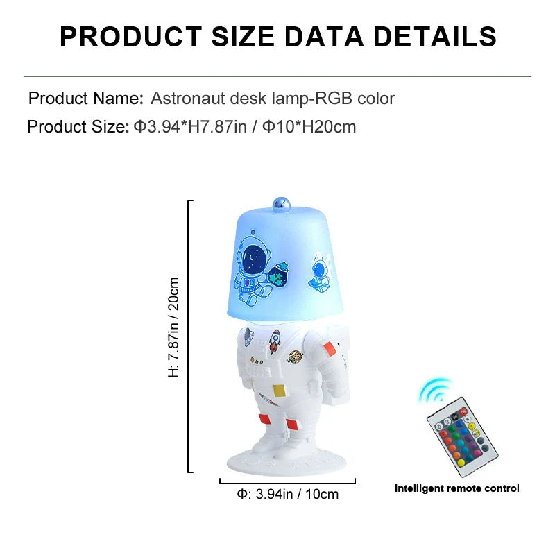 Astronaut Moon Lamp Resin Night Light Bedroom Bedside Decor Creative Gift