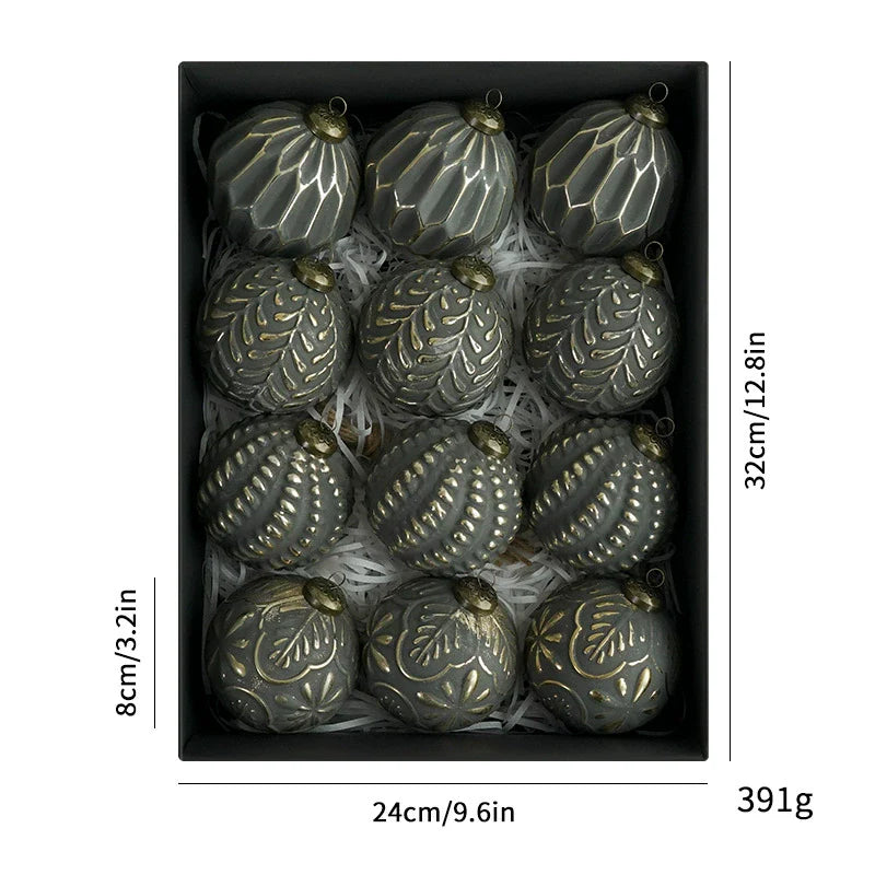 Antique Decorative Christmas Ball Ornament Set