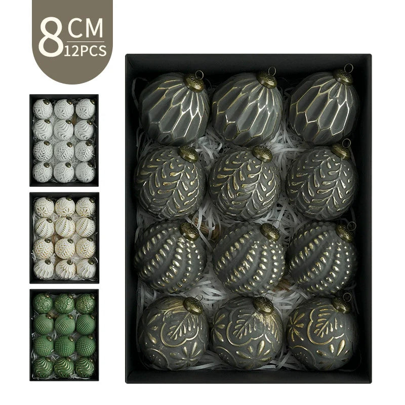 Antique Decorative Christmas Ball Ornament Set