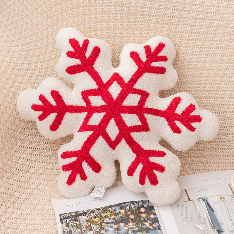 Christmas Snowflake Plush Cushion Pillow