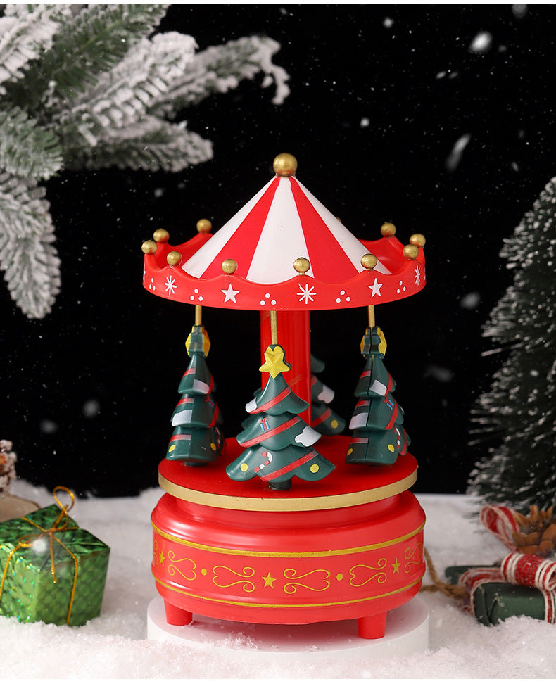 Rotating Musical Christmas Tree Carousel Ornament
