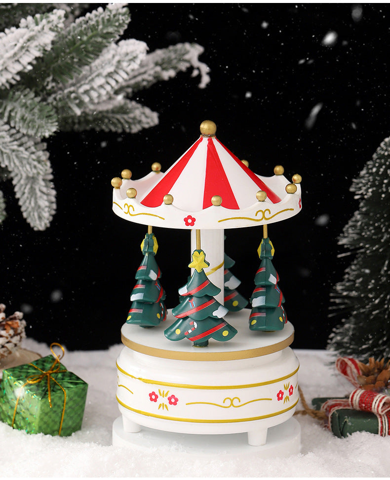 Rotating Musical Christmas Tree Carousel Ornament