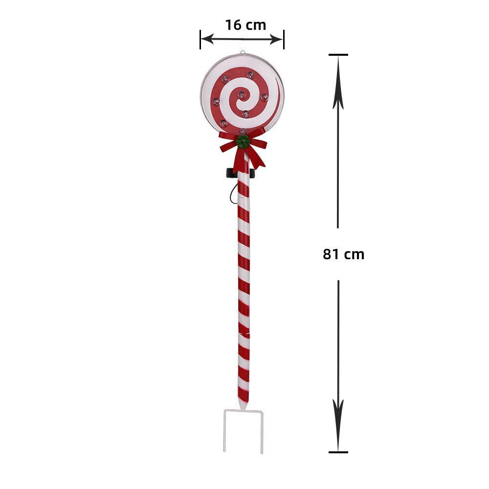 Christmas Iron Art Solar Outdoor Lawn Stake