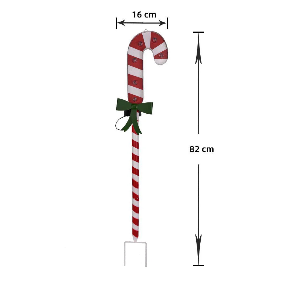 Christmas Iron Art Solar Outdoor Lawn Stake