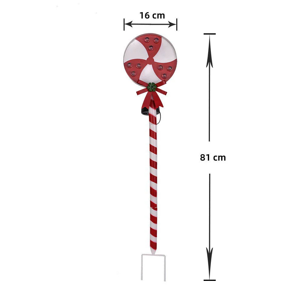 Christmas Iron Art Solar Outdoor Lawn Stake