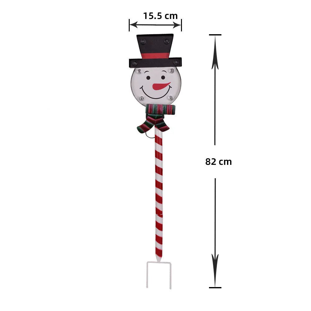 Christmas Iron Art Solar Outdoor Lawn Stake