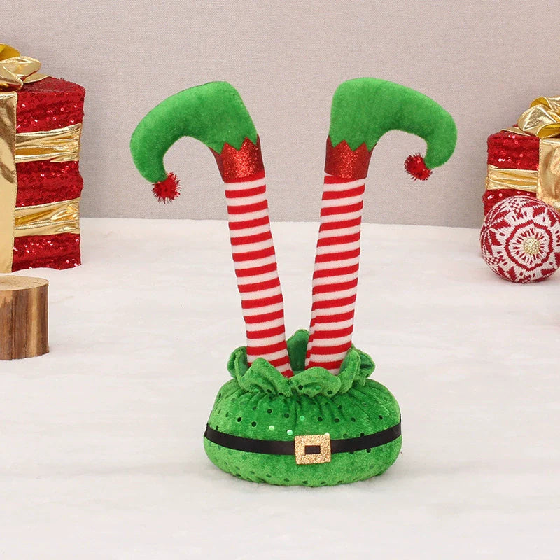 Grinch Thief Elf Legs Holiday Ornament