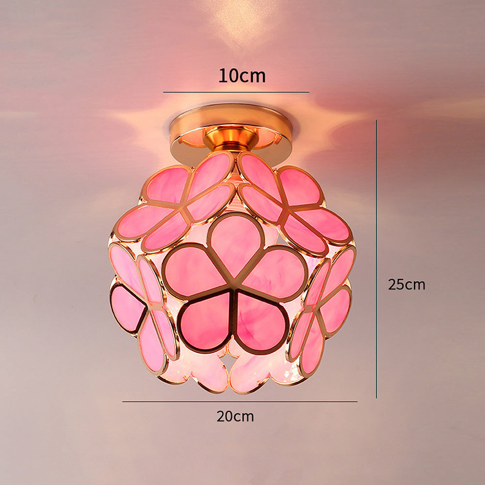 Maliben | Glass Flower Ceiling Lamp - Floraglow
