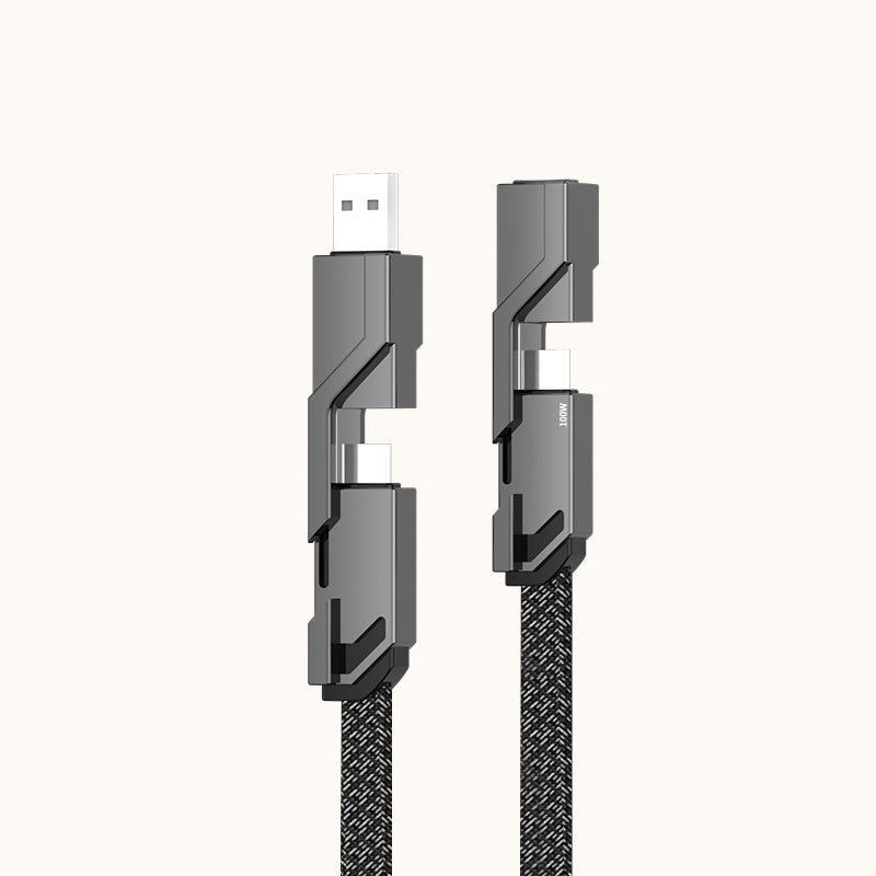 Maliben | 4-In-1 Braided Anti-Tangle Charging Cable