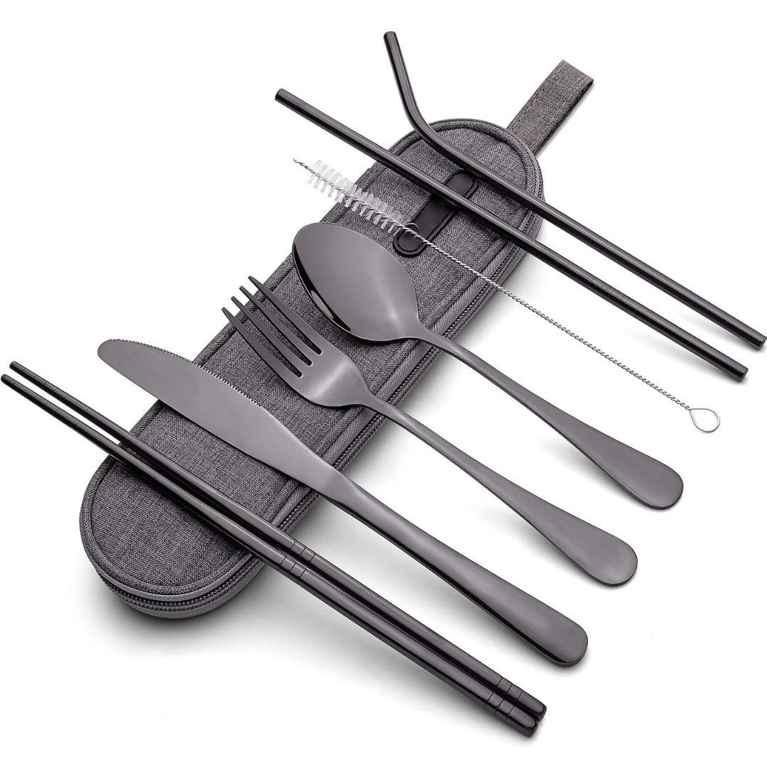 Maliben | Cutlery Set Gocutlery | 4-Piece For On The Go | Stainless Steel & Bpa-Free | With Transport Case