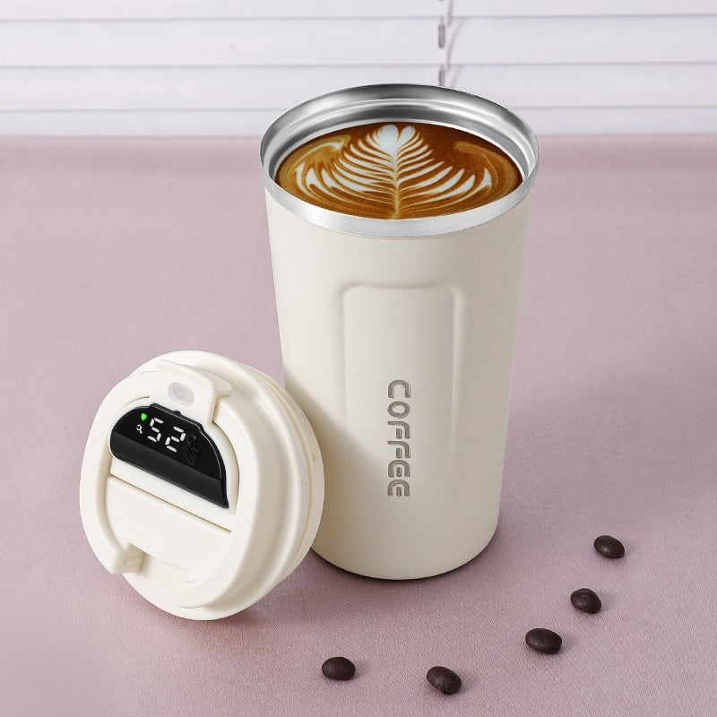 Maliben Smart Thermos Coffee Mug — LED Temperature Display, 510 ml