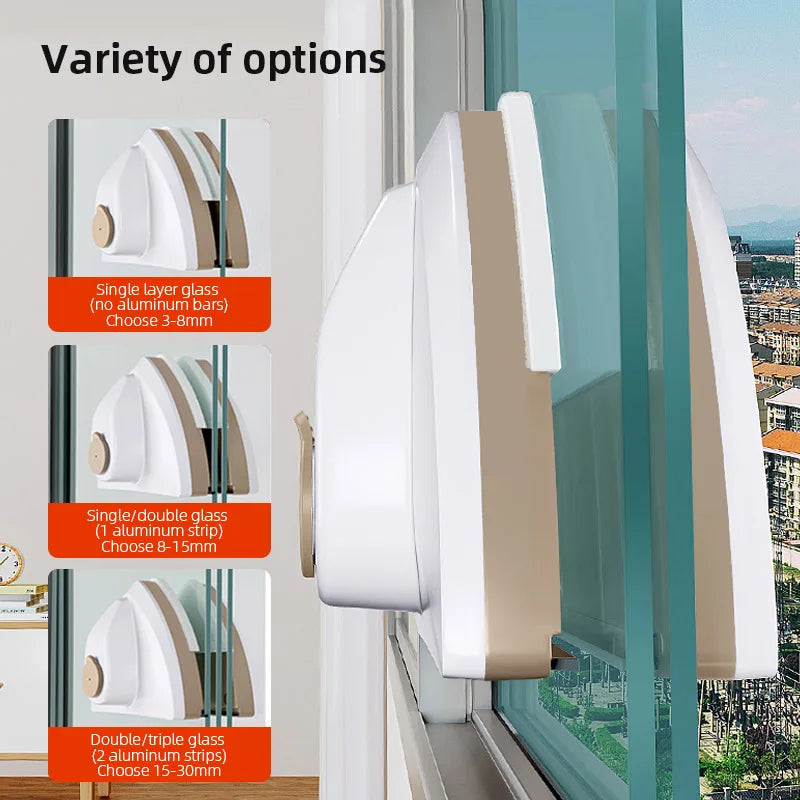 Maliben | Glaspure Magnetic WIndow Cleaner | For Single & Double Glazing | Water Squeegee With Magnetic Force | Available in 4 Variants