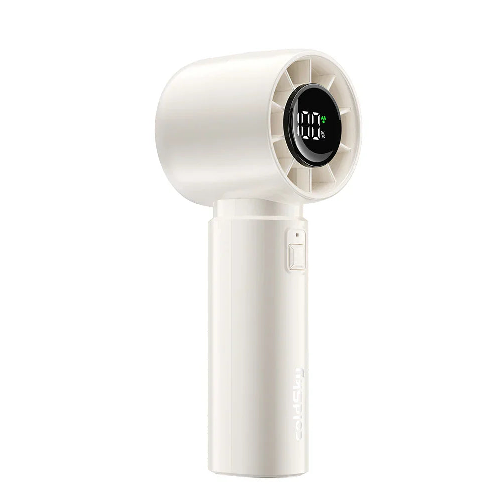 Maliben | Venturox Mini Hand Fan With Led Display | 5-Speed Turbo Fan | 4000mah Battery | Travel Fan For Beach & Vacation