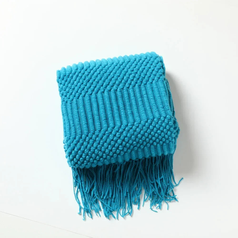 Maliben Nordic Style Dick Knitted Blanket