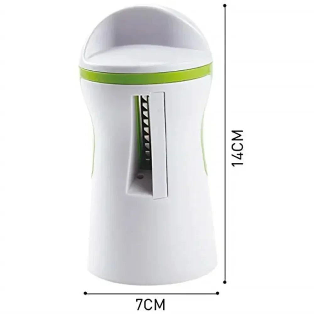 Maliben | Veggitwist Spiral Cutter | For Vegetables & Cheese | Manual & Compact | Stainless Steel & Bpa-Free Plastic