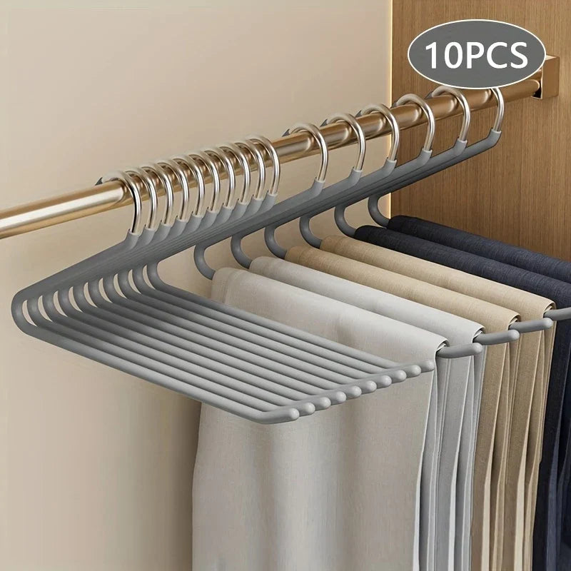 Maliben | Clothoria | Open Pants Hangers | Space-Saving & Stable | Metal With Anti-Rust Coating